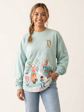 Disney It's A Small World Spirit Jersey Pullover Large *Small Flaw